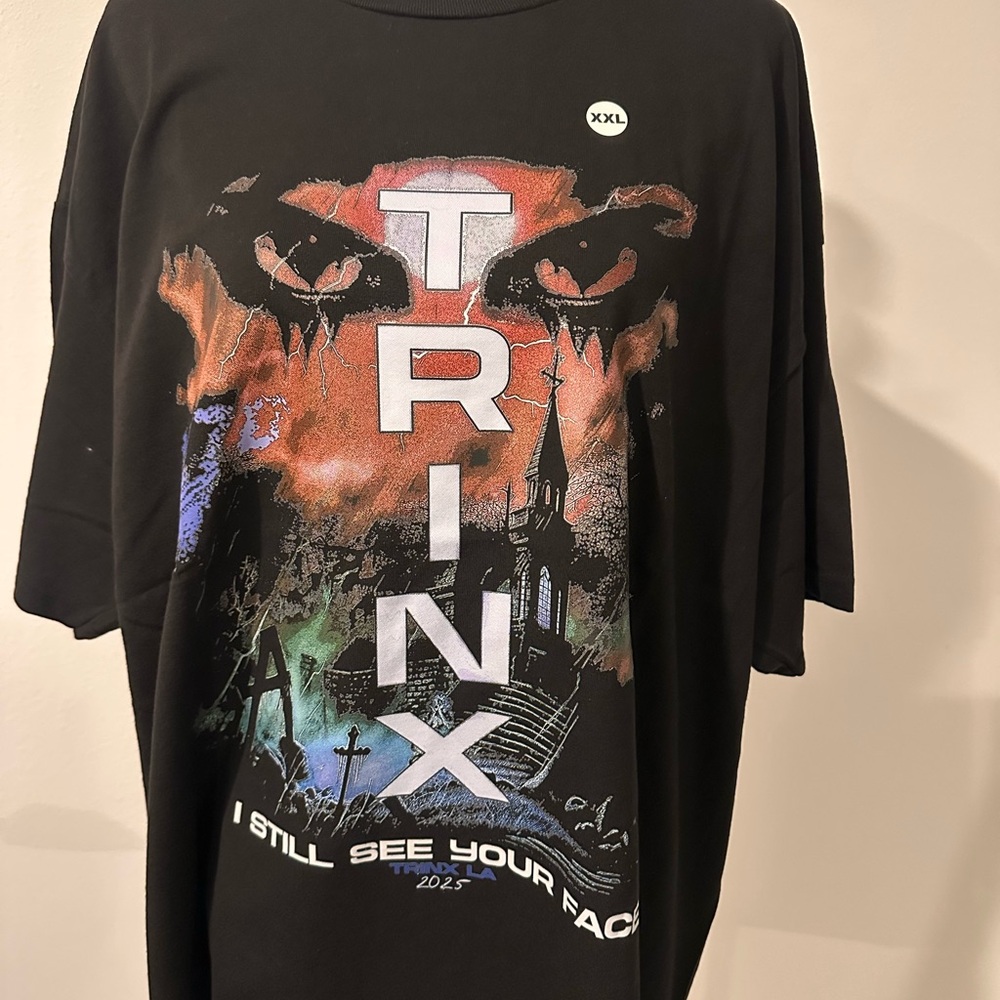 TRINX I Still See Your Face Black T Shirt 2XL NWOT